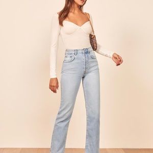 Reformation Cynthia High Rise Jean in Tahoe
